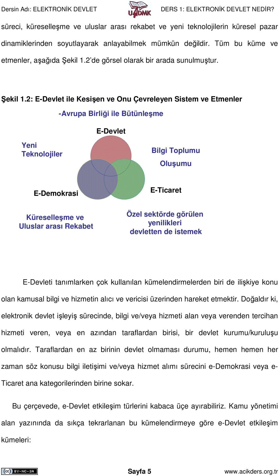 2: E-Devlet ile Kesişen ve Onu Çevreleyen Sistem ve Etmenler -Avrupa Birliği ile Bütünleşme E-Devlet Yeni Teknolojiler Bilgi Toplumu Oluşumu E-Demokrasi E-Ticaret Küreselleşme ve Uluslar arası