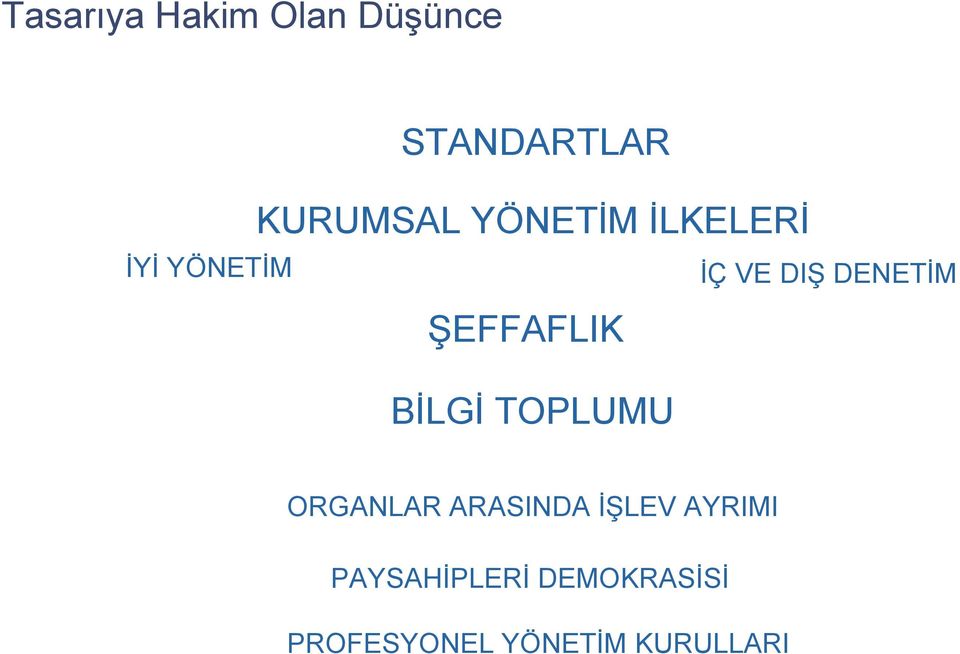 ŞEFFAFLIK BİLGİ TOPLUMU ORGANLAR ARASINDA İŞLEV