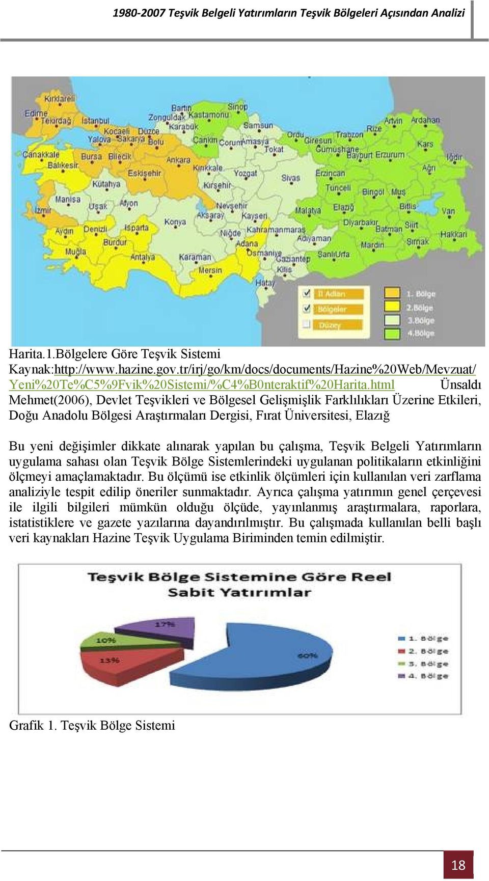 alınarak yapılan bu çalışma, Teşvik Belgeli Yatırımların uygulama sahası olan Teşvik Bölge Sistemlerindeki uygulanan politikaların etkinliğini ölçmeyi amaçlamaktadır.