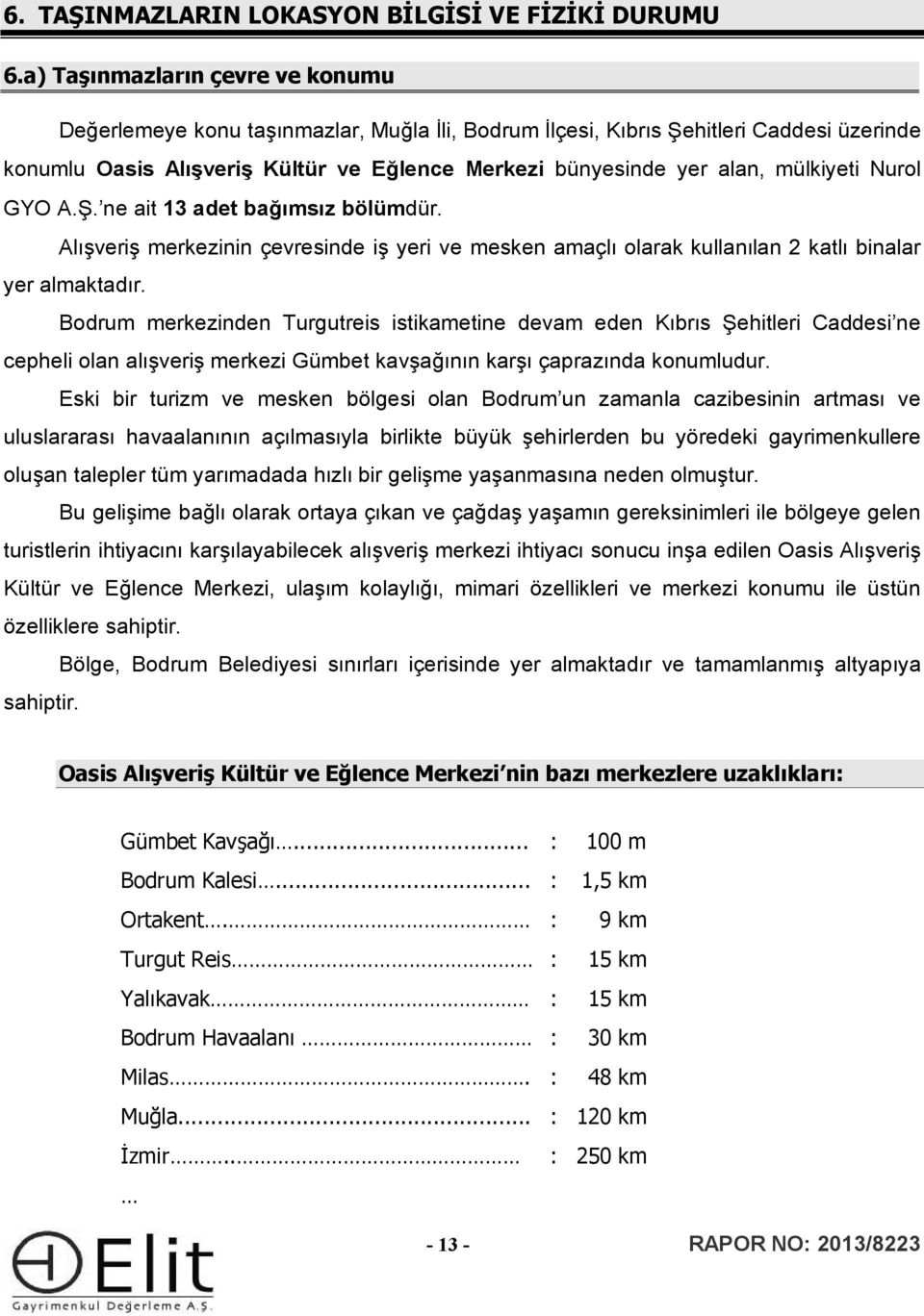 mülkiyeti Nurol GYO A.Ş. ne ait 13 adet bağımsız bölümdür. Alışveriş merkezinin çevresinde iş yeri ve mesken amaçlı olarak kullanılan 2 katlı binalar yer almaktadır.