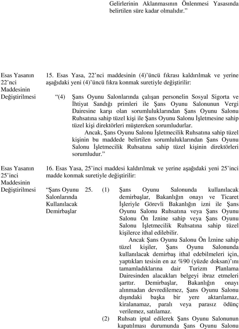 İhtiyat Sandığı primleri ile Şans Oyunu Salonunun Vergi Dairesine karşı olan sorumluluklarından Şans Oyunu Salonu Ruhsatına sahip tüzel kişi ile Şans Oyunu Salonu İşletmesine sahip tüzel kişi