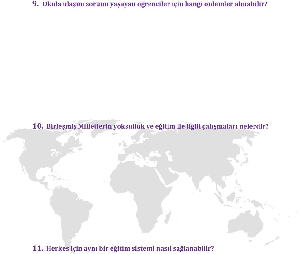 Birleşmiş Milletlerin yoksulluk ve eğitim ile ilgili