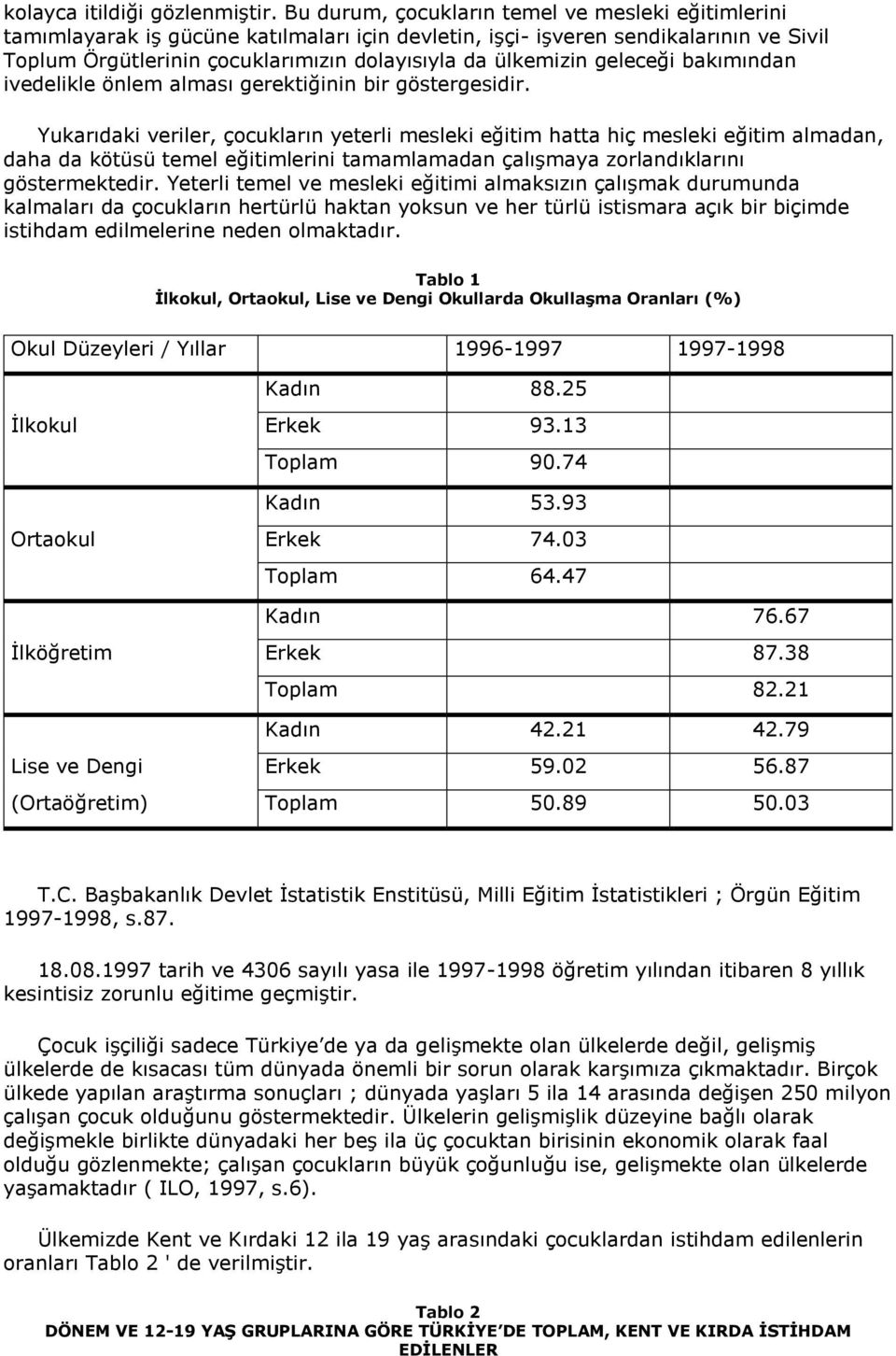 geleceği bakımından ivedelikle önlem alması gerektiğinin bir göstergesidir.