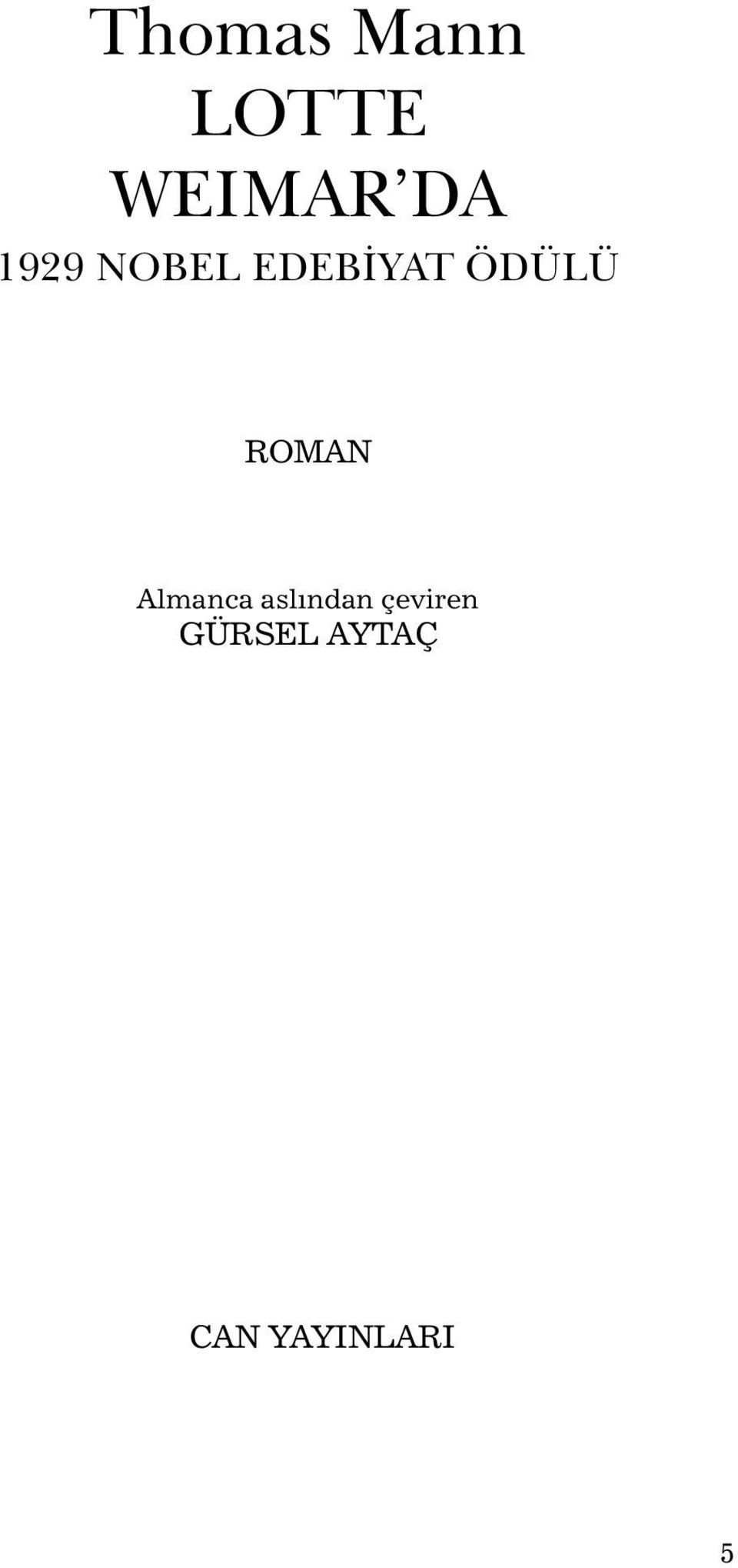 ROMAN Almanca aslýndan