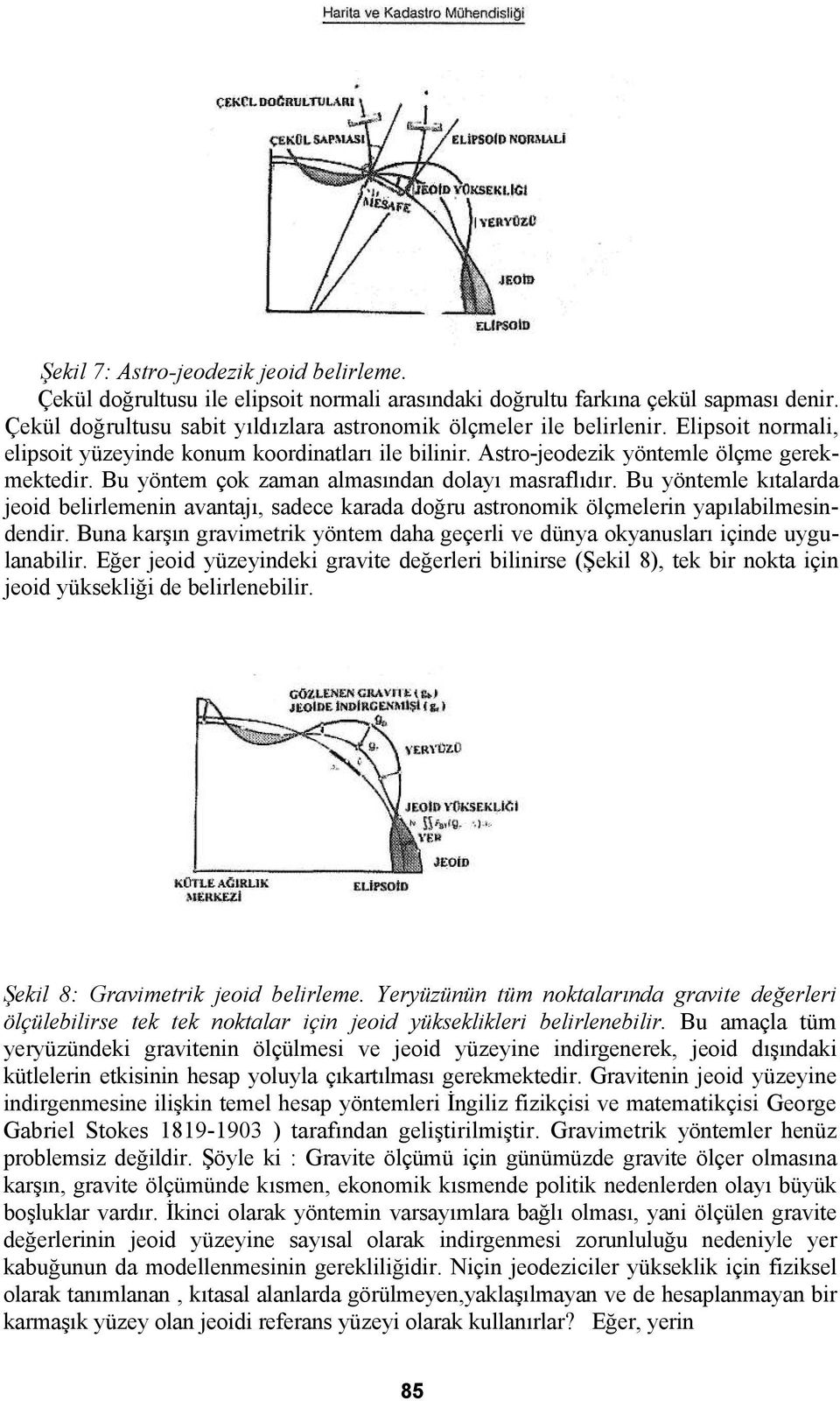 Bu yöntemle kıtalarda jeoid belirlemenin avantajı, sadece karada doğru astronomik ölçmelerin yapılabilmesindendir.