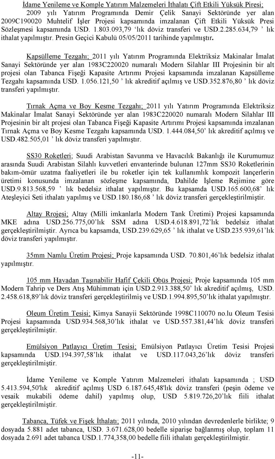 Kapsülleme Tezgahı; 2011 yılı Yatırım Programında Elektriksiz Makinalar İmalat Sanayi Sektöründe yer alan 1983C220020 numaralı Modern Silahlar III Projesinin bir alt projesi olan Tabanca Fişeği