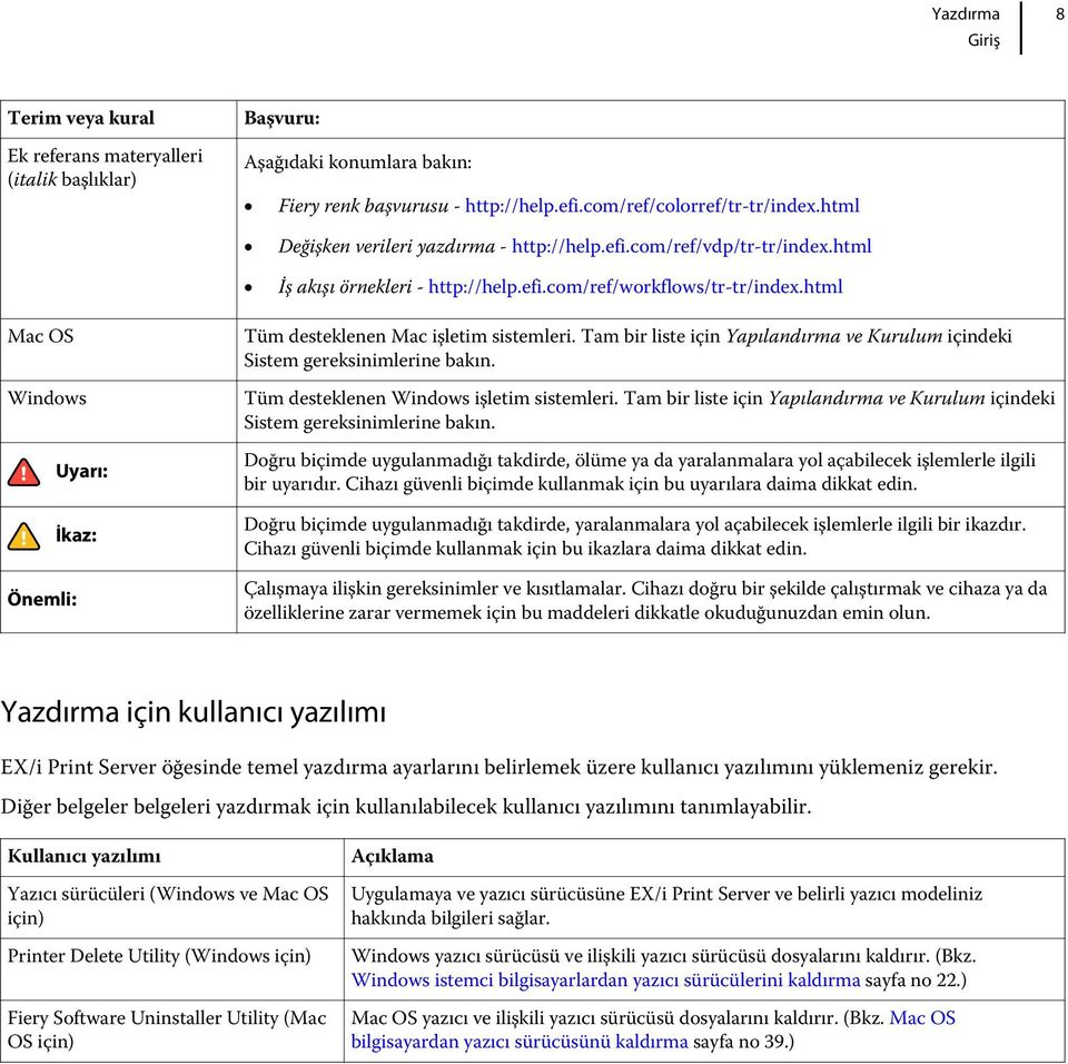 html Mac OS Windows Uyarı: İkaz: Önemli: Tüm desteklenen Mac işletim sistemleri. Tam bir liste için Yapılandırma ve Kurulum içindeki Sistem gereksinimlerine bakın.