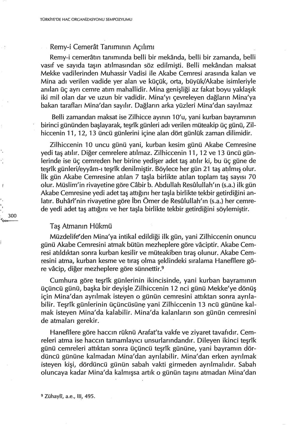 mahallidir. Mina genişliği az fakat boyu yaklaşık iki mil olan dar ve uzun bir vadidir. Mina'yı çevreleyen dağların Mina'ya bakan tarafları Mina'dan sayılır.