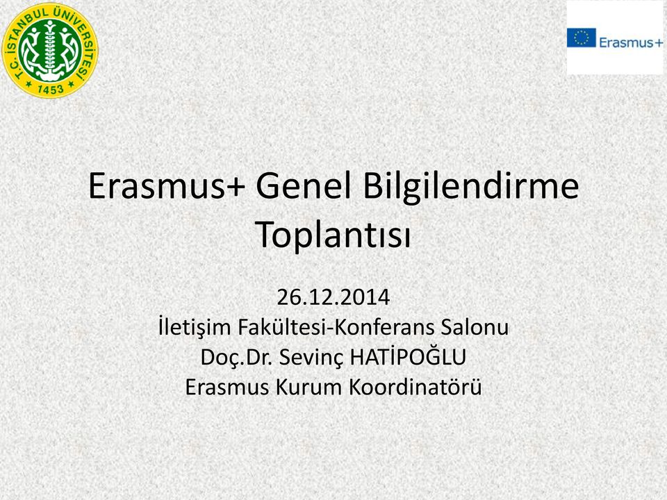 2014 İletişim Fakültesi-Konferans