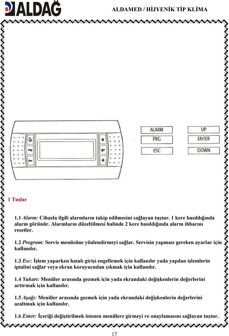 2 Program: Servis menüsüne yönlendirmeyi sağlar. Servisin yapması gereken ayarlar için kullanılır. 1.