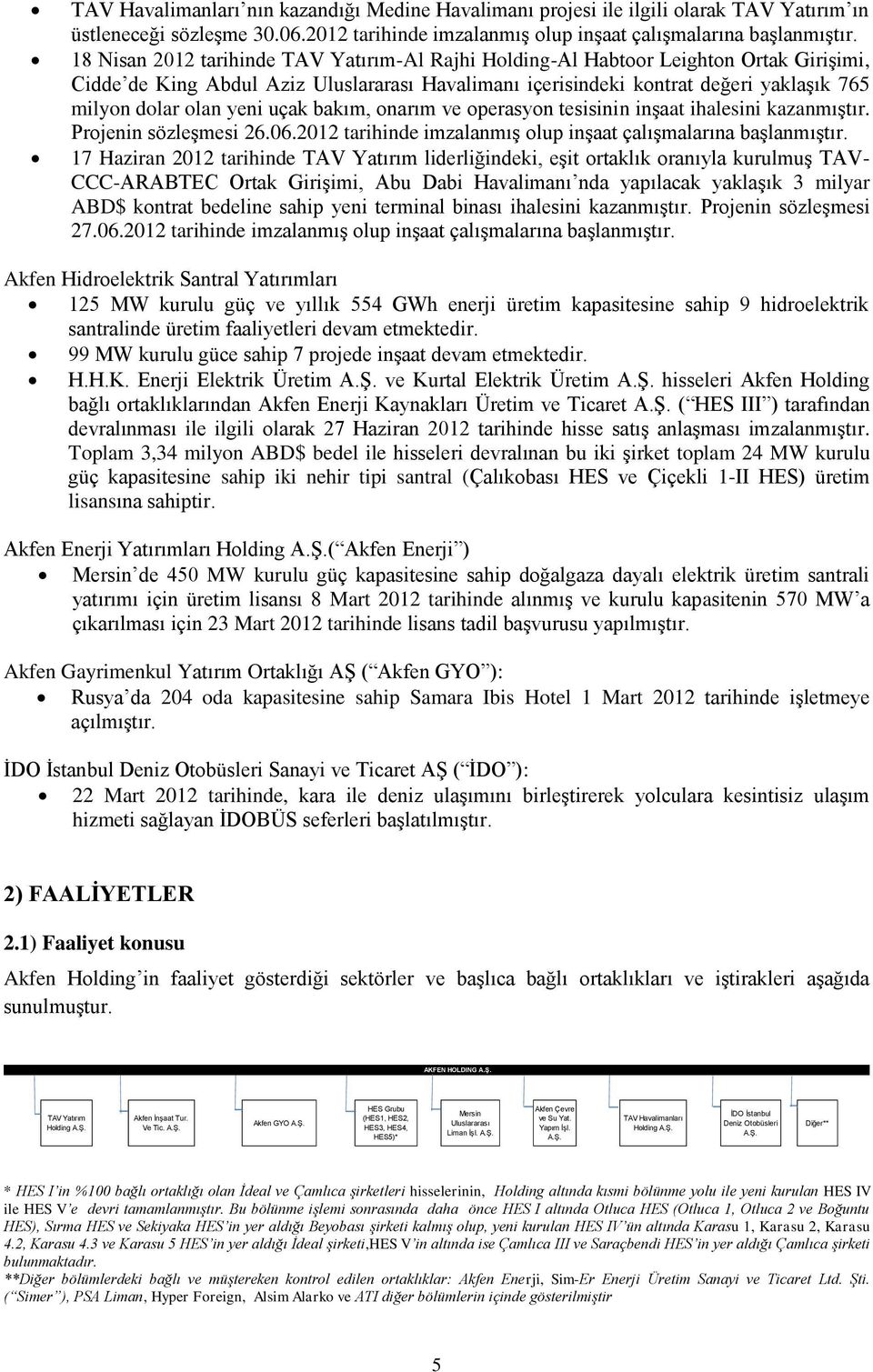 yeni uçak bakım, onarım ve operasyon tesisinin inşaat ihalesini kazanmıştır. Projenin sözleşmesi 26.06.2012 tarihinde imzalanmış olup inşaat çalışmalarına başlanmıştır.