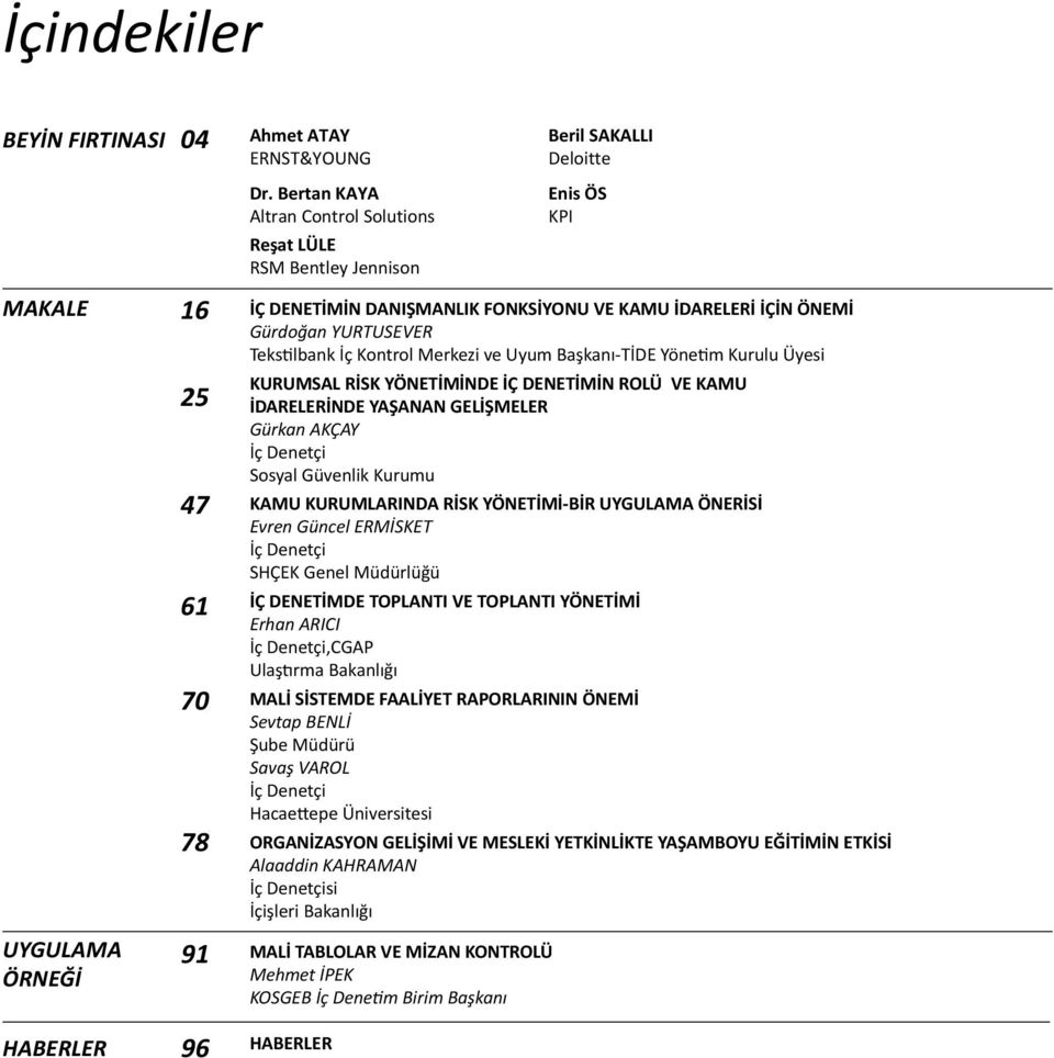 Tekstilbank İç Kontrol Merkezi ve Uyum Başkanı-TİDE Yönetim Kurulu Üyesi KURUMSAL RİSK YÖNETİMİNDE İÇ DENETİMİN ROLÜ VE KAMU İDARELERİNDE YAŞANAN GELİŞMELER Gürkan AKÇAY İç Denetçi Sosyal Güvenlik