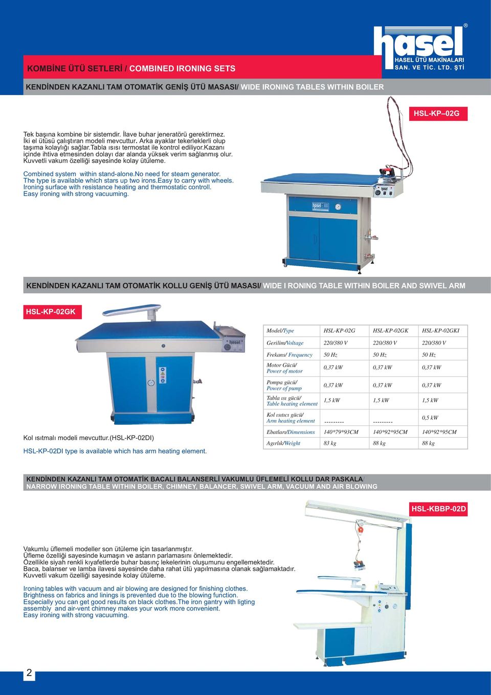 kazaný içinde ihtiva etmesinden dolayý dar alanda yüksek verim saðlanmýþ olur. Kuvvetli vakum özelliði sayesinde kolay ütüleme. Combined system within stand-alone.no need for steam generator.