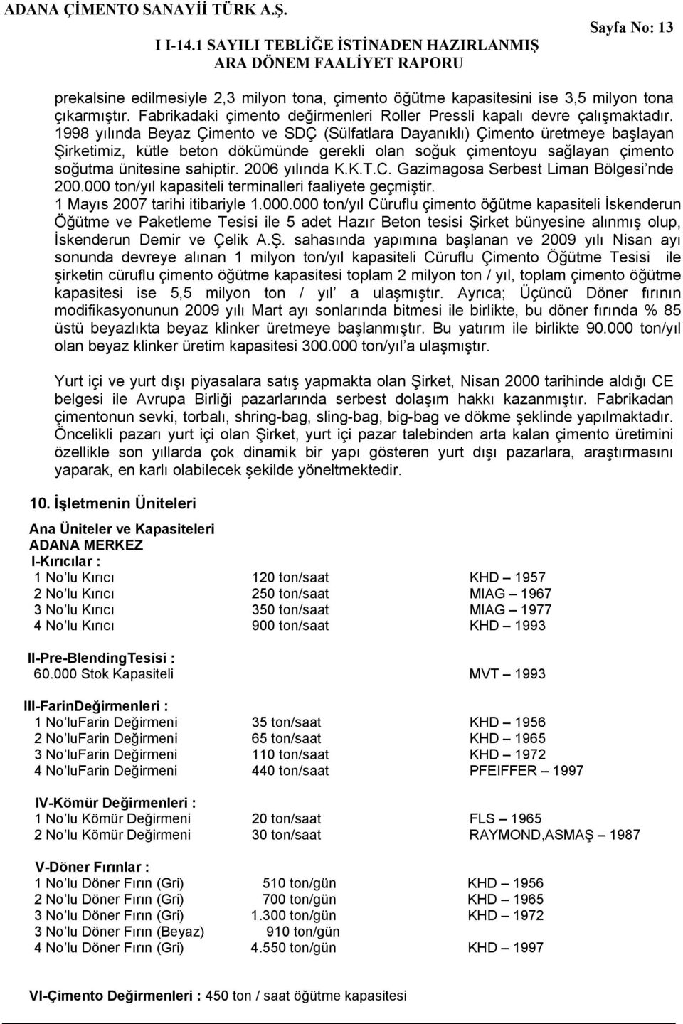 2006 yılında K.K.T.C. Gazimagosa Serbest Liman Bölgesi nde 200.000 