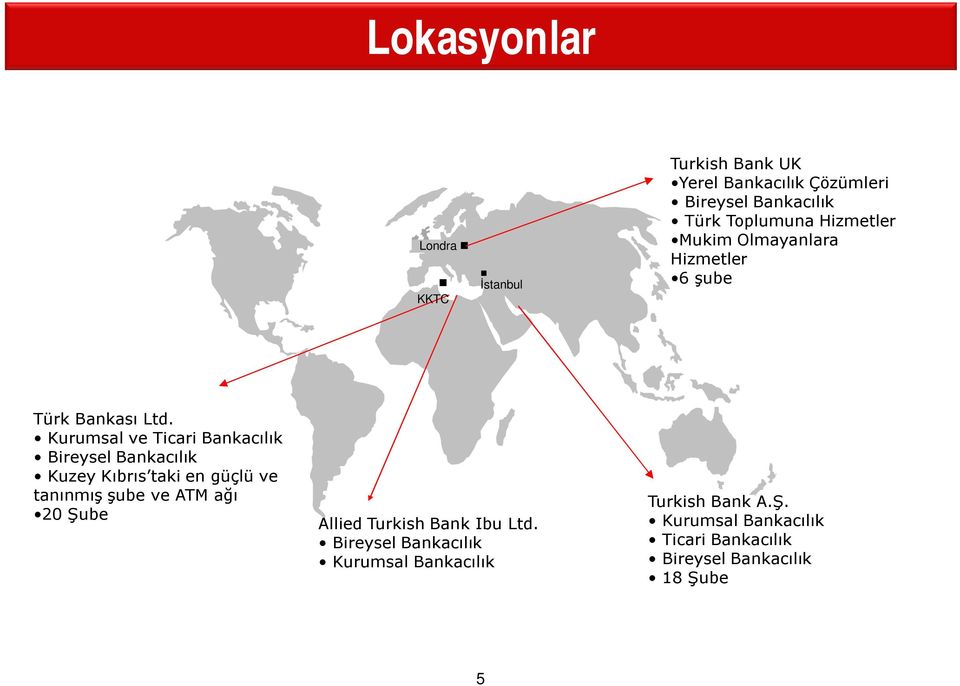 Kurumsal ve Ticari Bankacılık Bireysel Bankacılık Kuzey Kıbrıs taki en güçlü ve tanınmış şube ve ATM ağı 20