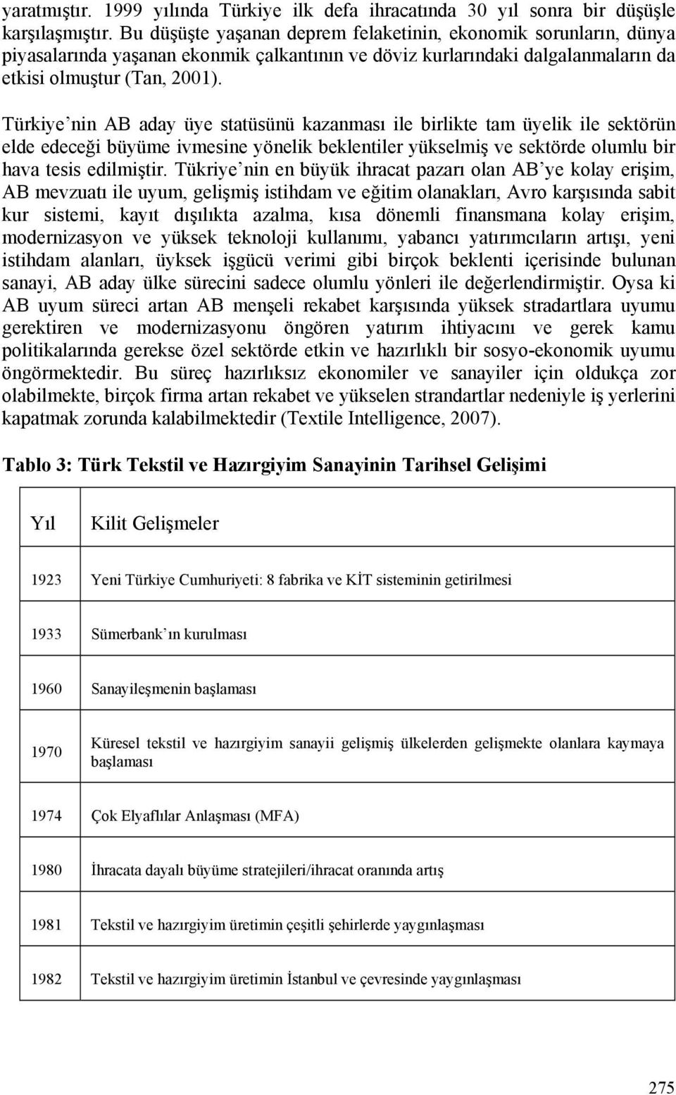 Türkiye nin AB aday üye statüsünü kazanması ile birlikte tam üyelik ile sektörün elde edeceği büyüme ivmesine yönelik beklentiler yükselmiş ve sektörde olumlu bir hava tesis edilmiştir.