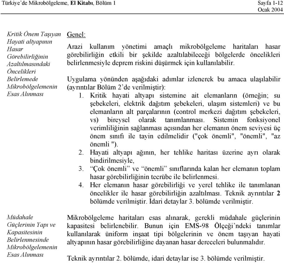 azaltılabileceği bölgelerde öncelikleri belirlenmesiyle deprem riskini düşürmek için kullanılabilir.