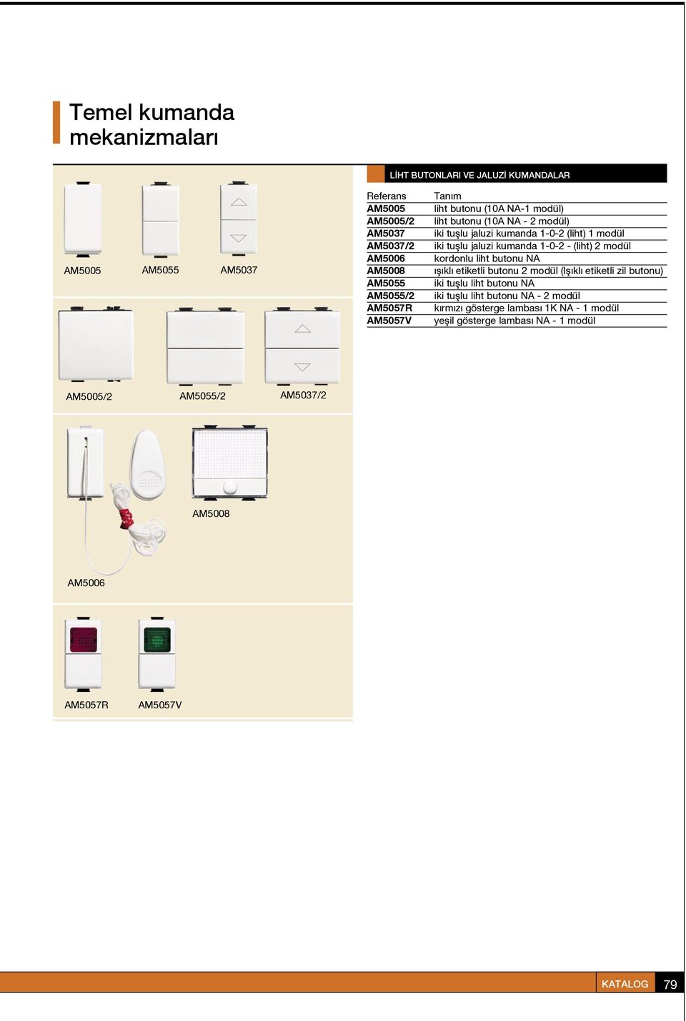 1-0-2 - (liht) 2 modül kordonlu liht butonu NA şıklı etiketli butonu 2 modül (I kl etiketli zil butonu) iki tuşlu liht butonu NA iki tuşlu liht butonu NA