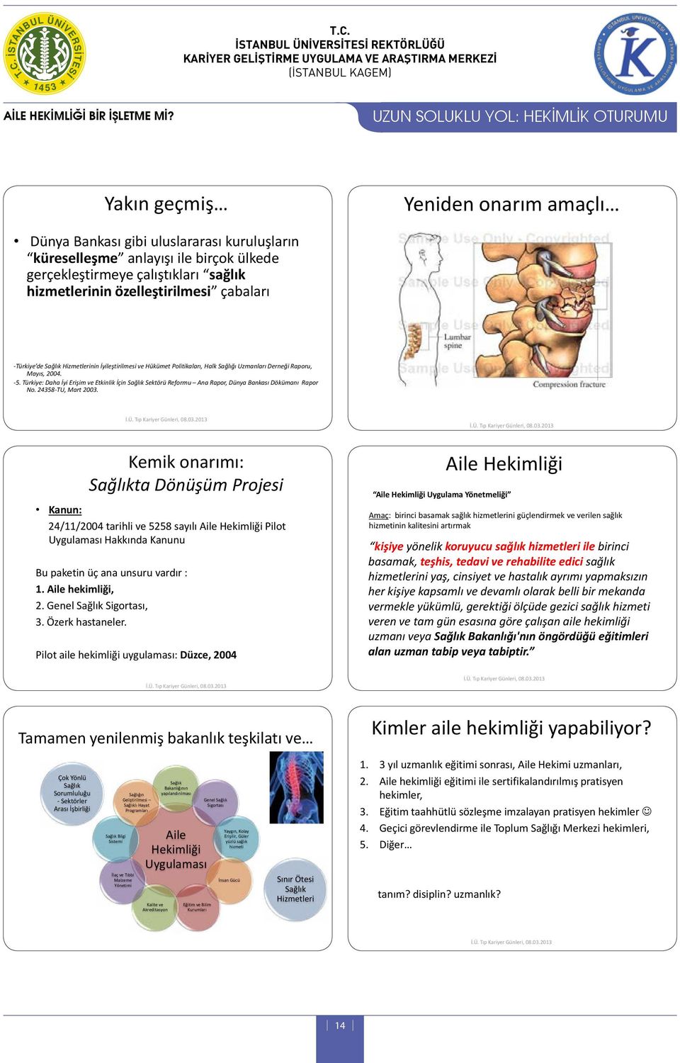 hizmetlerinin özelleştirilmesi çabaları -Türkiye de Sağlık Hizmetlerinin İyileştirilmesi ve Hükümet Politikaları, Halk Sağlığı Uzmanları Derneği Raporu, Mayıs, 2004. -5.