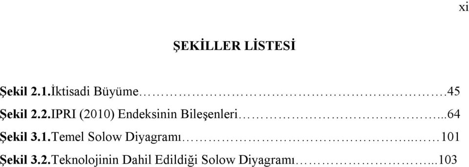 ..64 Şekil 3.1.Temel Solow Diyagramı.