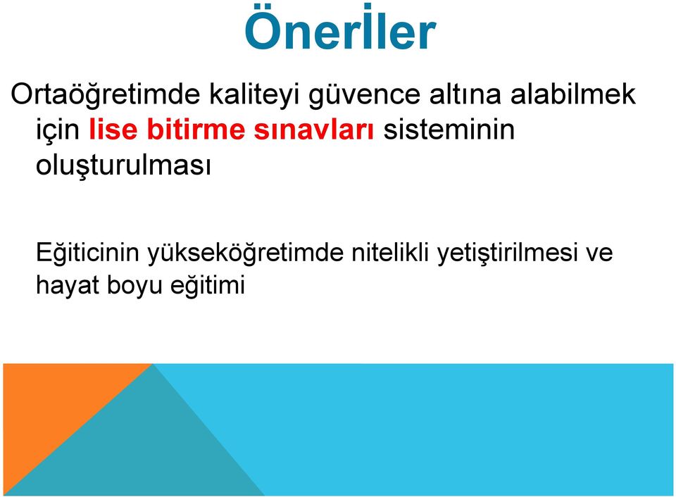 sisteminin oluşturulması Eğiticinin