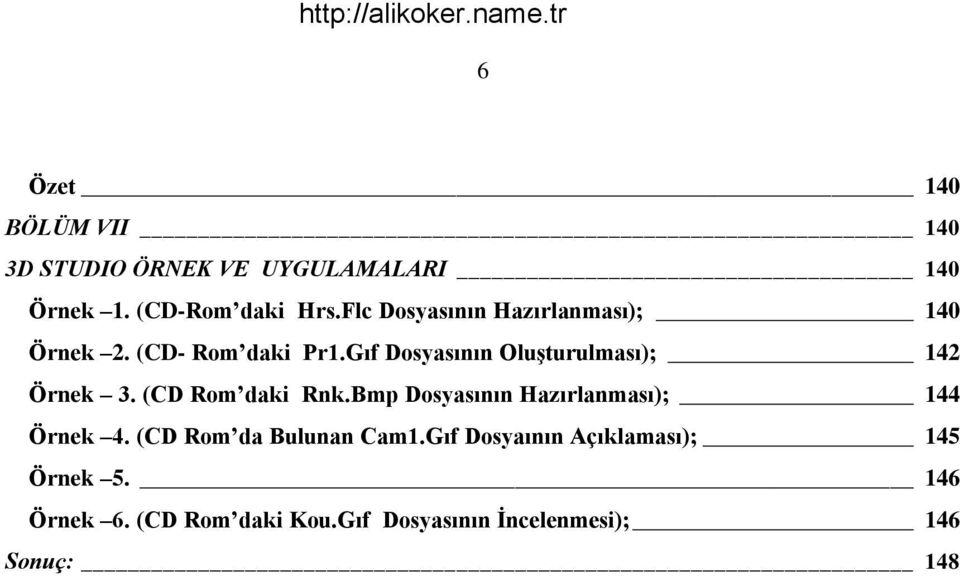 Gıf Dosyasının Oluşturulması); 142 Örnek 3. (CD Rom daki Rnk.