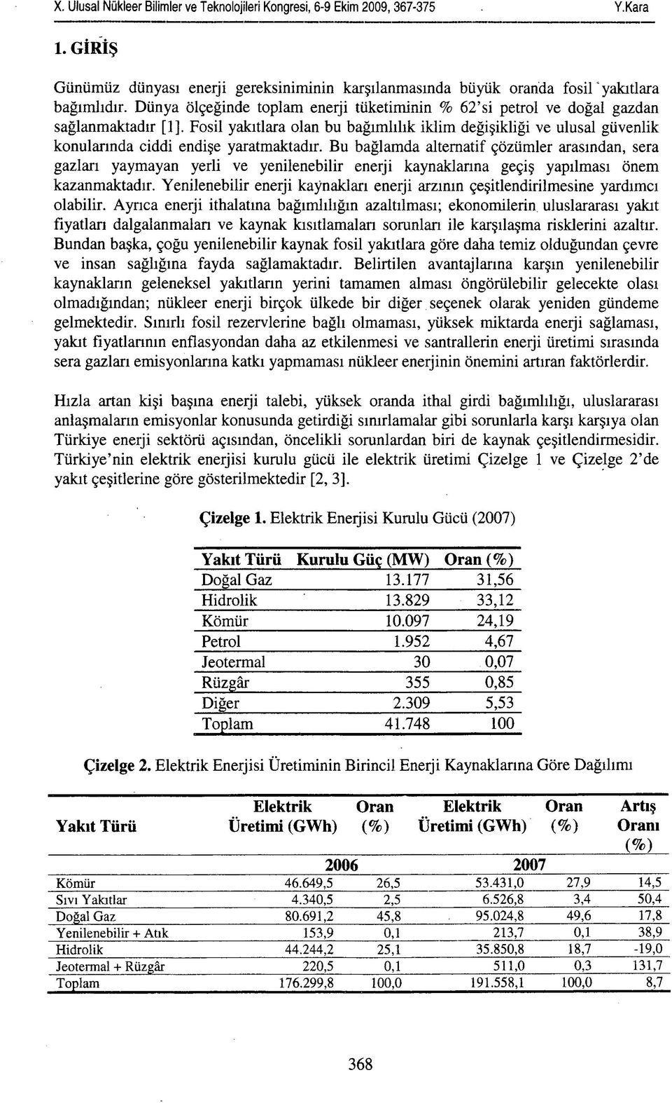 yaratmaktadır. Bu bağlamda alternatif çözümler arasından, sera gazları yaymayan yerli ve yenilenebilir enerji kaynaklarına geçiş yapılması önem kazanmaktadır.