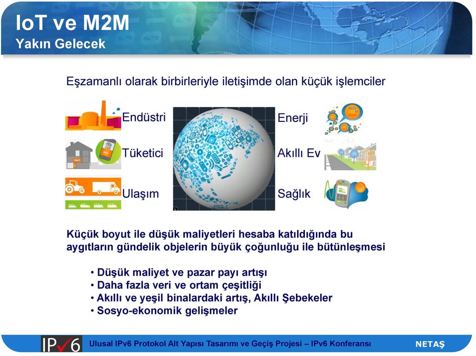 aygıtların gündelik objelerin büyük çoğunluğu ile bütünleşmesi Düşük maliyet ve pazar payı artışı