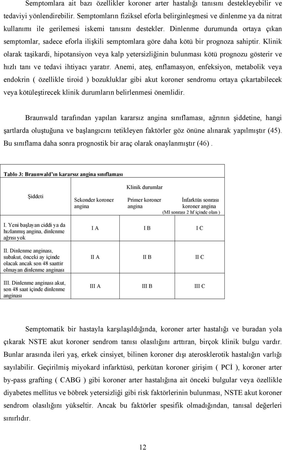 Dinlenme durumunda ortaya çıkan semptomlar, sadece eforla ilişkili semptomlara göre daha kötü bir prognoza sahiptir.