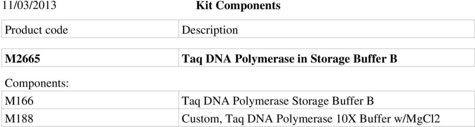 Polymerase in Storage Buffer B Taq DNA Polymerase