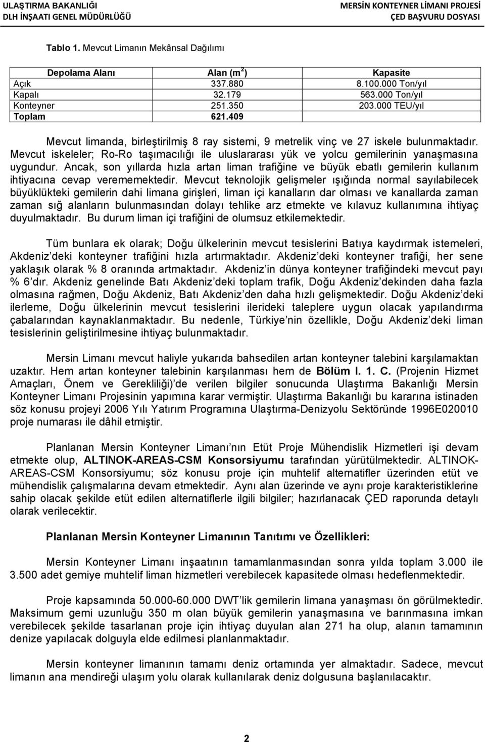 Ancak, son yıllarda hızla artan liman trafiğine ve büyük ebatlı gemilerin kullanım ihtiyacına cevap verememektedir.