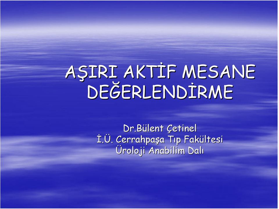 Bülent Çetinel İ.Ü.