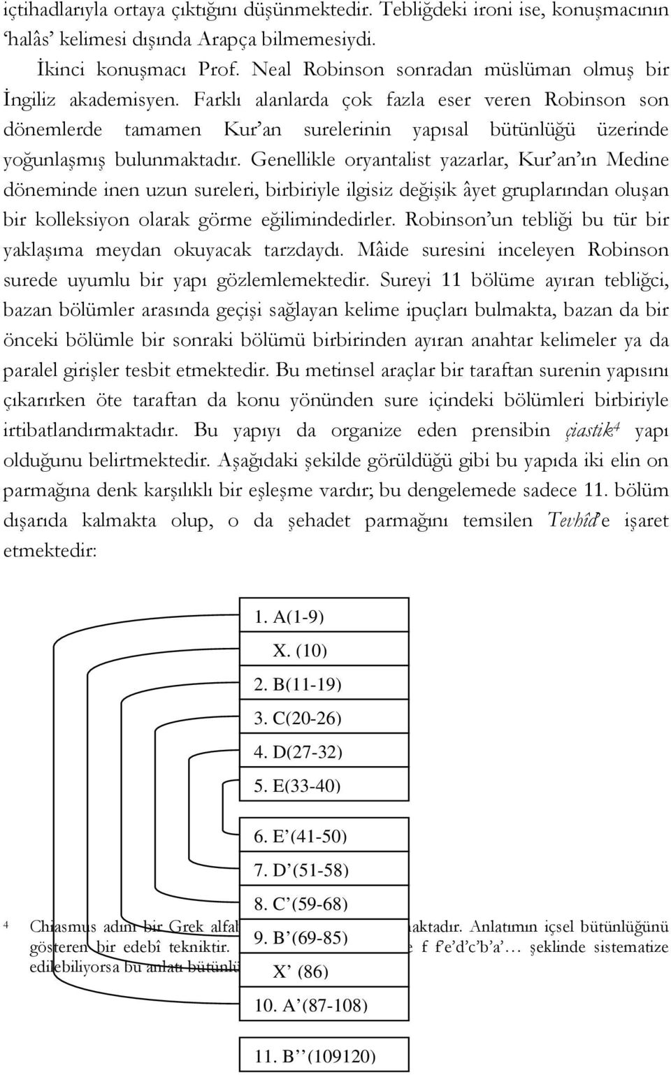 Farklı alanlarda çok fazla eser veren Robinson son dönemlerde tamamen Kur an surelerinin yapısal bütünlüğü üzerinde yoğunlaşmış bulunmaktadır.