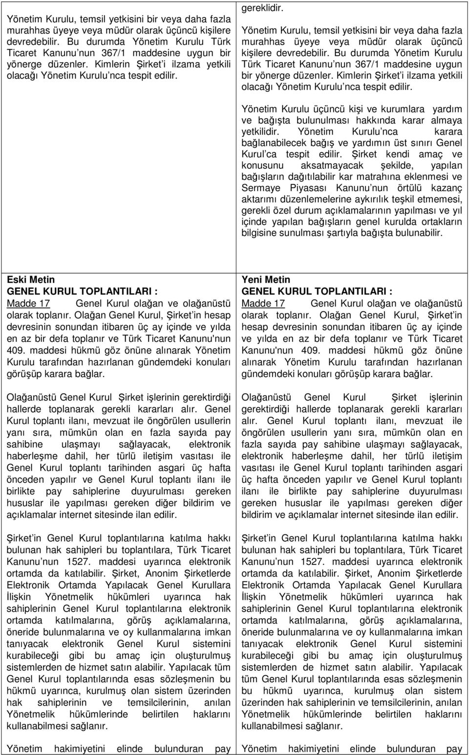 Bu durumda Yönetim Kurulu Türk Ticaret Kanunu nun 367/1 maddesine uygun bir yönerge düzenler. Kimlerin Şirket i ilzama yetkili olacağı Yönetim Kurulu nca tespit edilir.