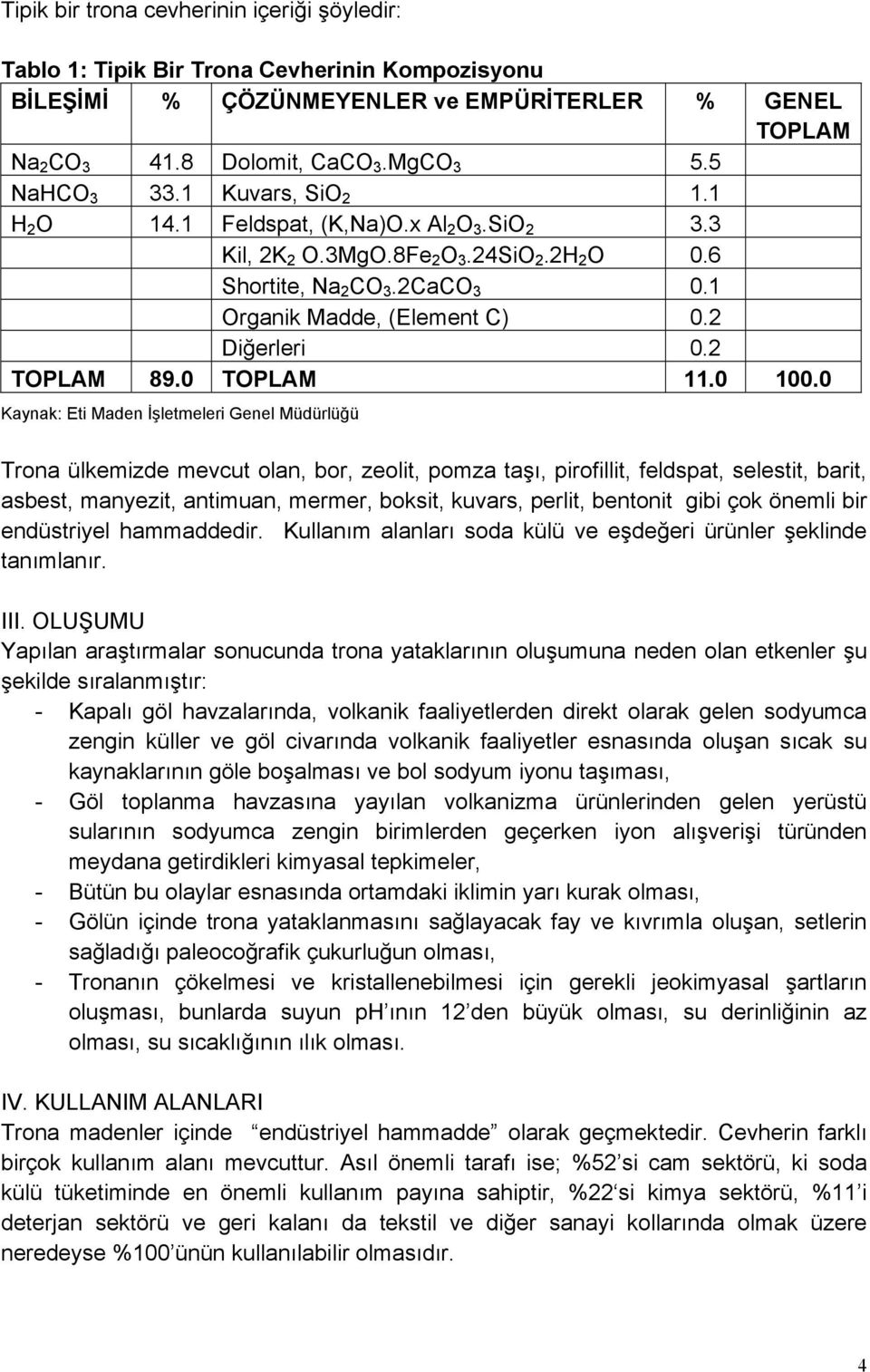 2 Diğerleri 0.2 TOPLAM 89.0 TOPLAM 11.0 100.