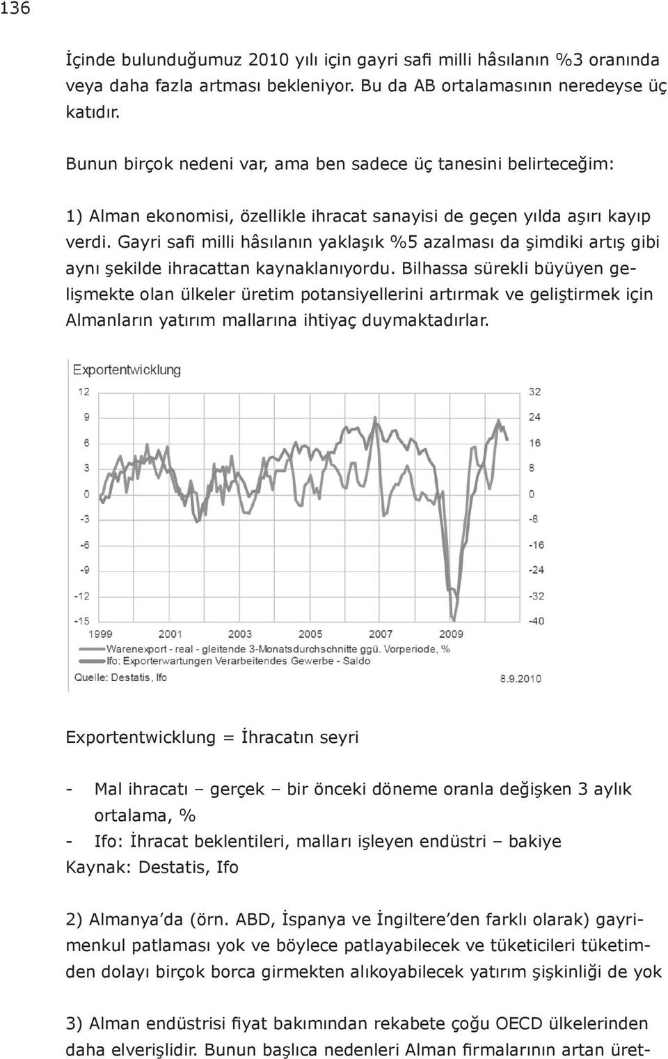 Gayri safi milli hâsılanın yaklaşık %5 azalması da şimdiki artış gibi aynı şekilde ihracattan kaynaklanıyordu.