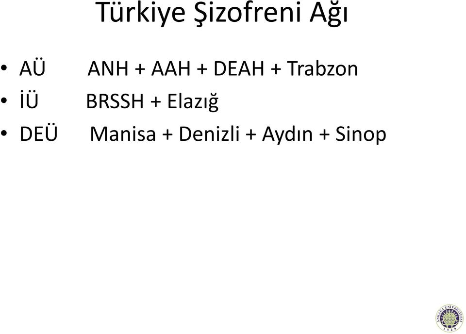 Trabzon BRSSH + Elazığ