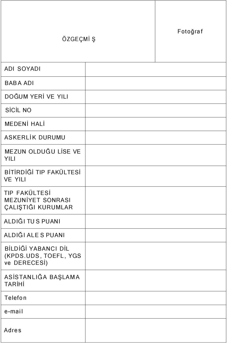 MEZUNİYET SONRASI ÇALIŞTIĞI KURUMLAR ALDIĞ I TU S PUANI ALDIĞ I AL E S PUANI BİLDİĞİ