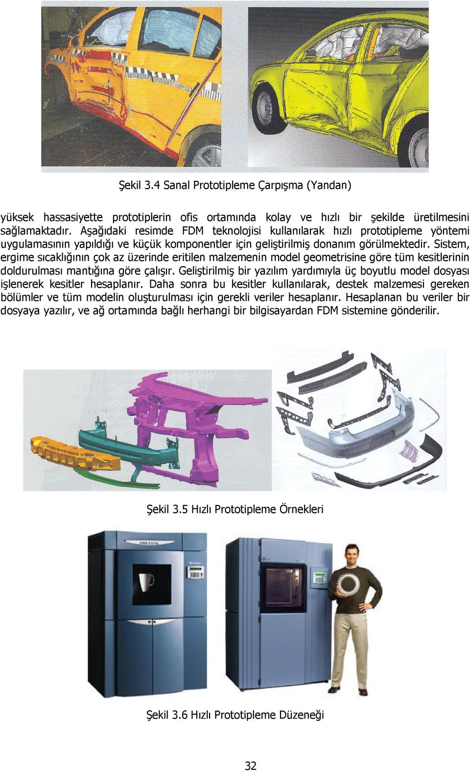 Sistem, ergime sıcaklığının çok az üzerinde eritilen malzemenin model geometrisine göre tüm kesitlerinin doldurulması mantığına göre çalışır.