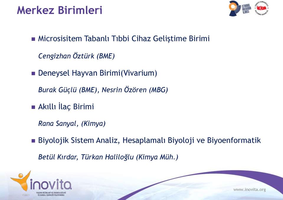 Özören (MBG) Akıllı İlaç Birimi Rana Sanyal, (Kimya) Biyolojik Sistem Analiz,