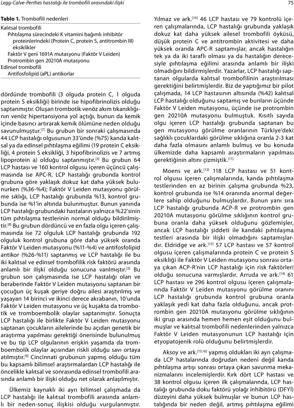 V Leiden) Protrombin gen 20210A mutasyonu Edinsel trombofili Antifosfolipid (apl) antikorlar dördünde trombofili (3 olguda protein C, 1 olguda protein S eksikliği) birinde ise hipofibrinolizis olduğu