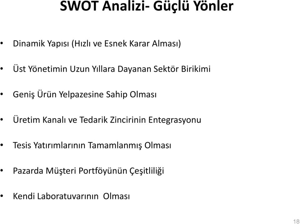 Olması Üretim Kanalı ve Tedarik Zincirinin Entegrasyonu Tesis Yatırımlarının