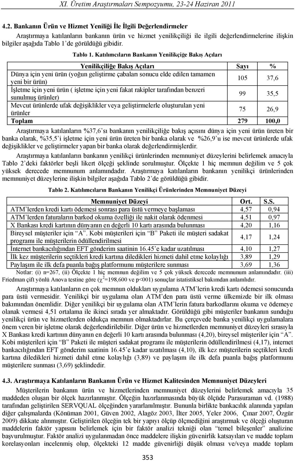 Tablo 1de görüldü ü gibidir. Tablo 1.