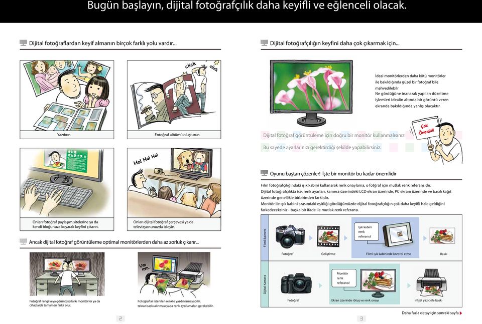 ekranda bakıldığında yanlış olacaktır Yazdırın. Fotoğraf albümü oluşturun. Dijital fotoğraf görüntüleme için doğru bir monitör kullanmalısınız Çok li!