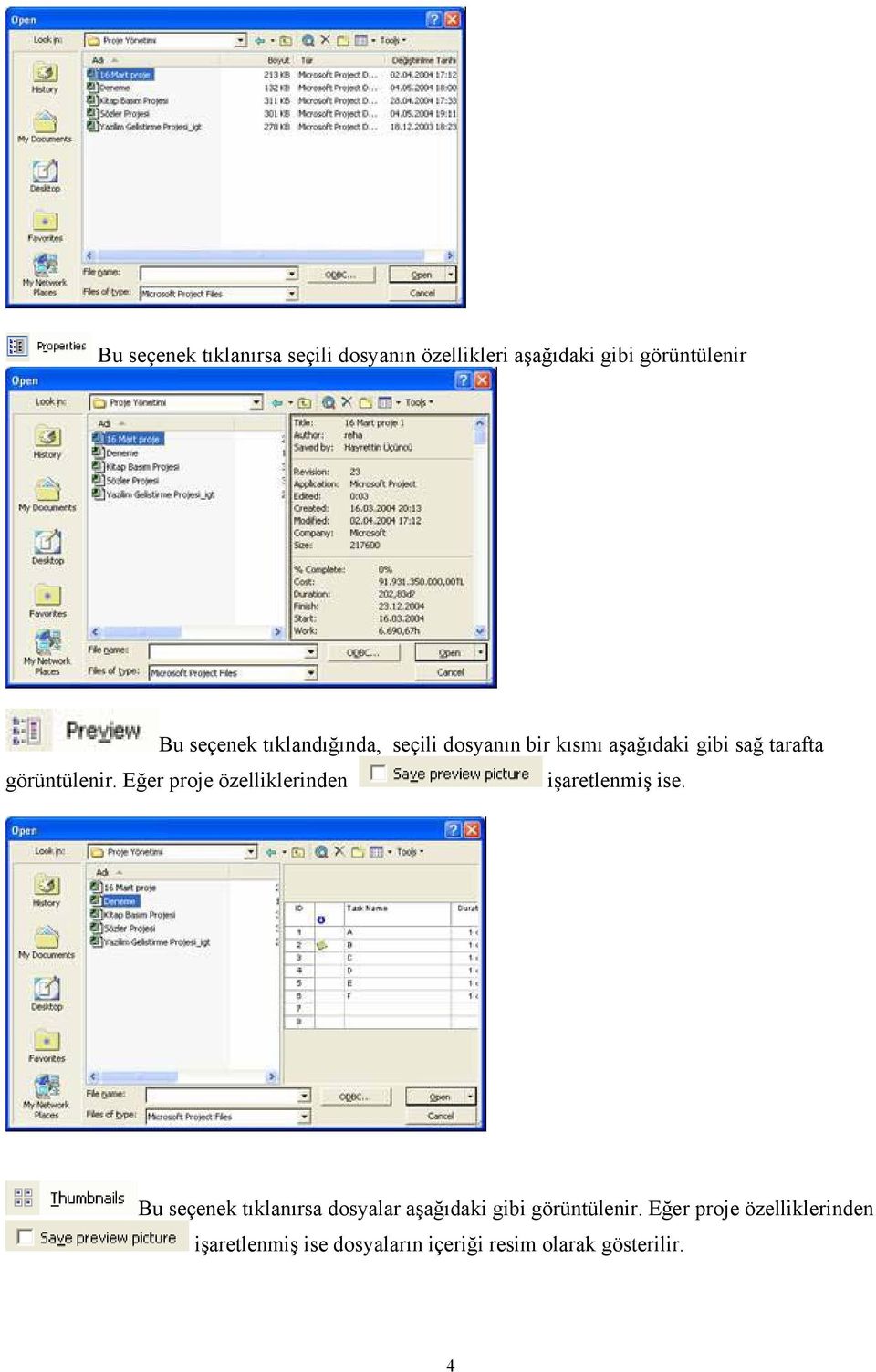 Eğer proje özelliklerinden işaretlenmiş ise.