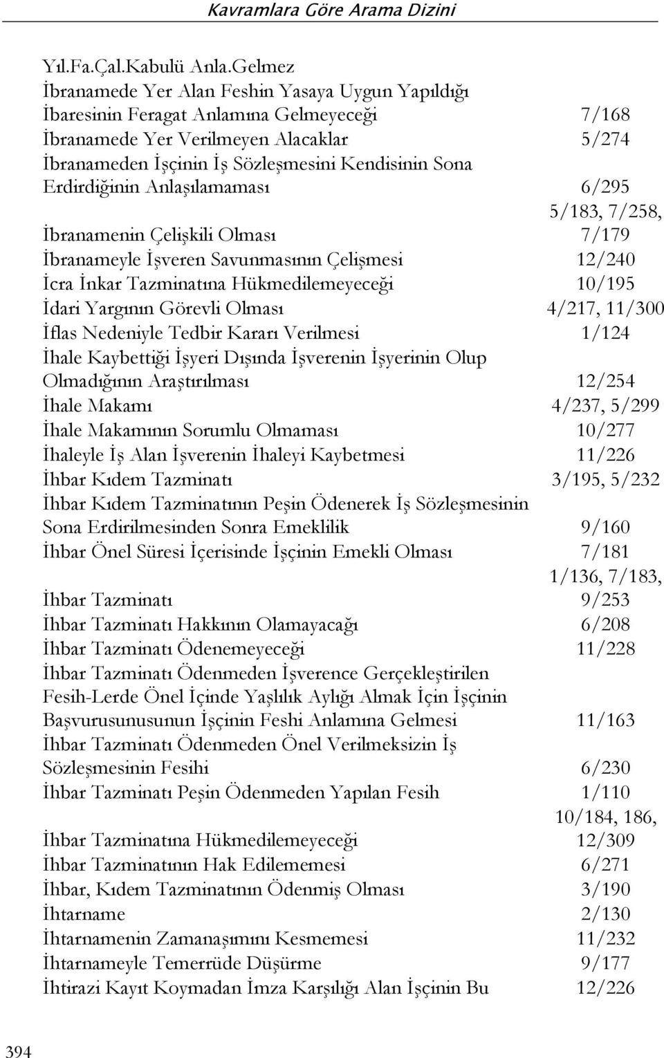 Erdirdiğinin Anlaşılamaması 6/295 5/183, 7/258, 7/179 İbranamenin Çelişkili Olması İbranameyle İşveren Savunmasının Çelişmesi 12/240 İcra İnkar Tazminatına Hükmedilemeyeceği 10/195 İdari Yargının