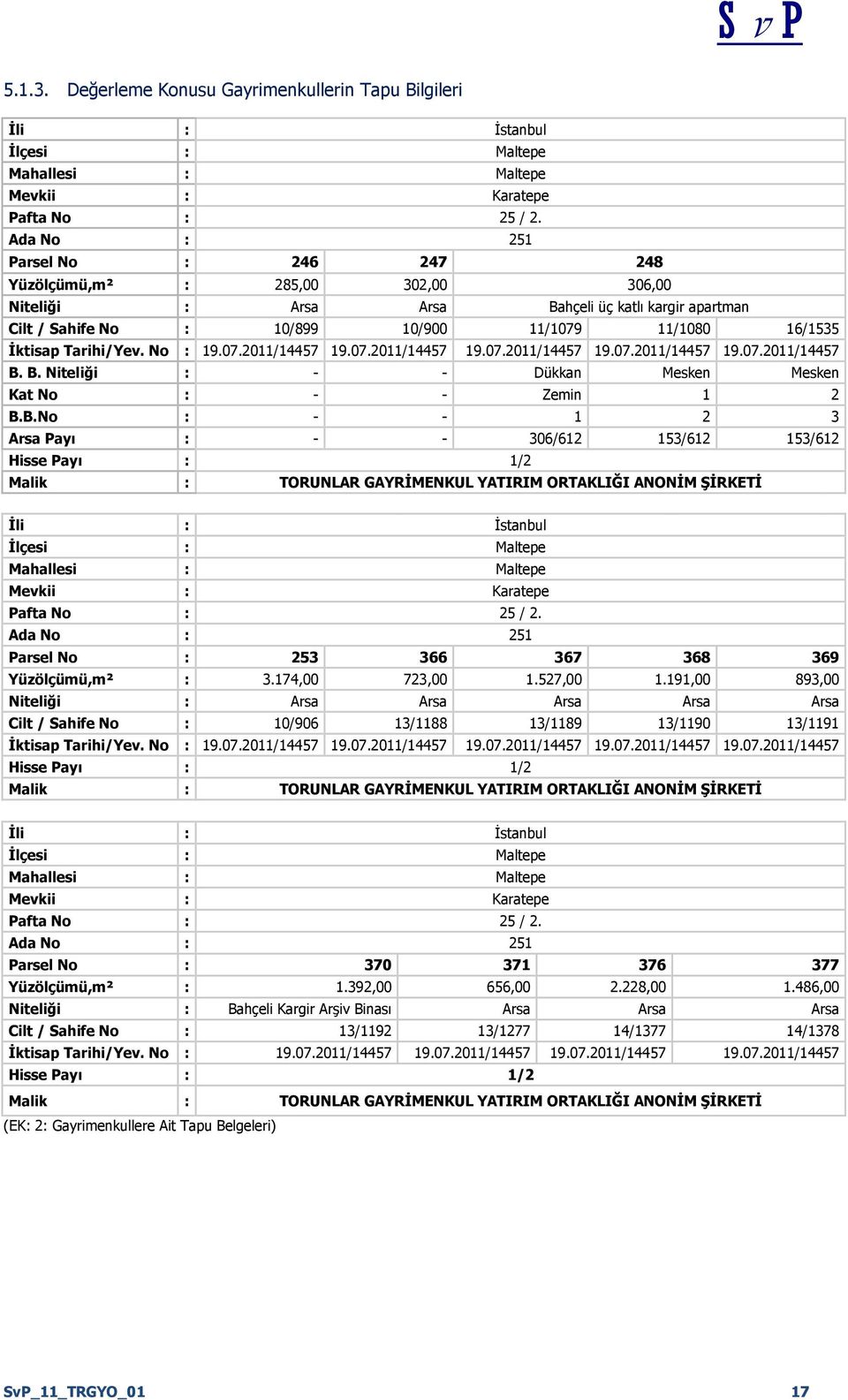 Tarihi/Yev. No : 19.07.2011/14457 19.07.2011/14457 19.07.2011/14457 19.07.2011/14457 19.07.2011/14457 B.