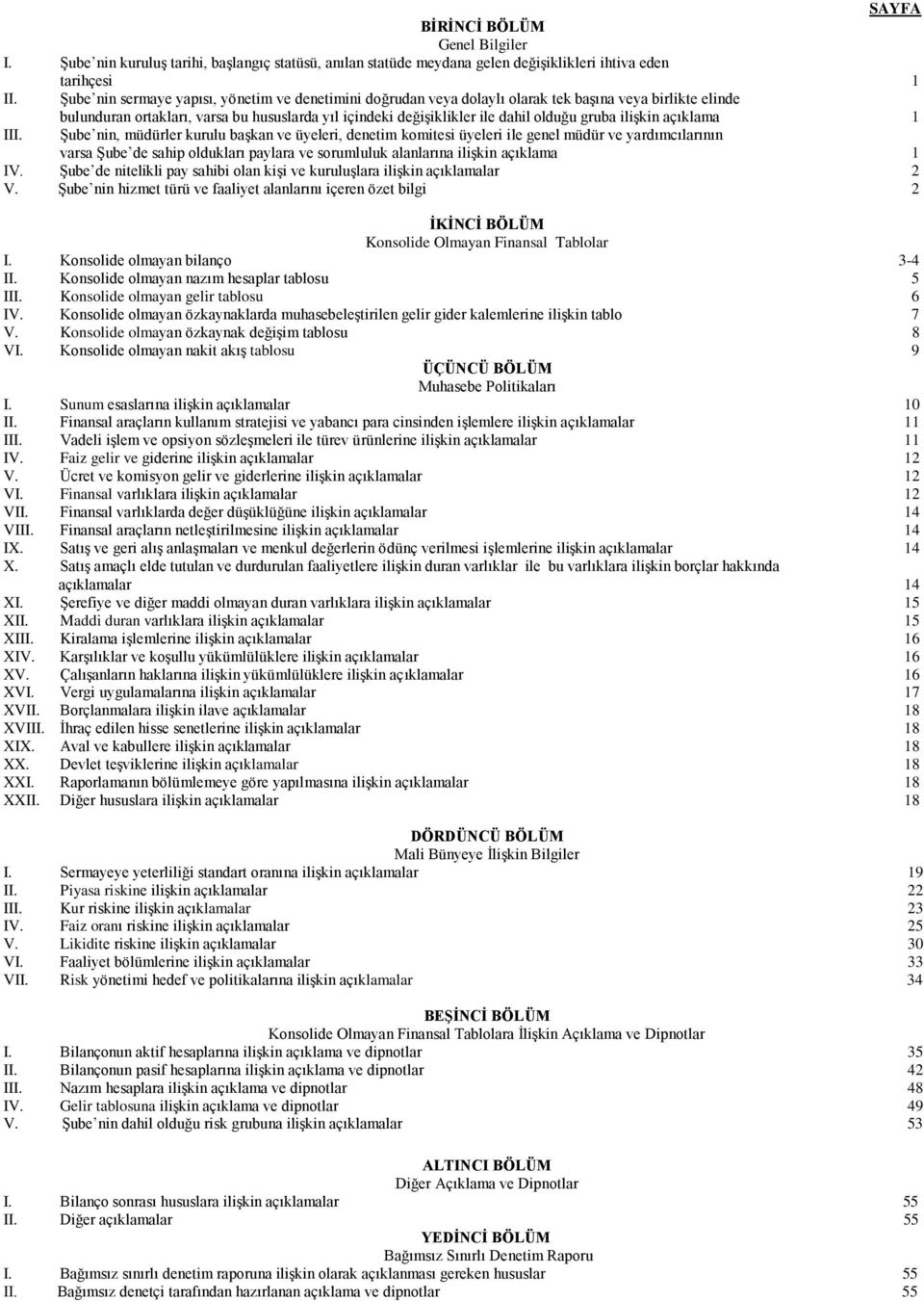 bulunduran ortakları, varsa bu hususlarda yıl içindeki değişiklikler ile dahil olduğu gruba ilişkin açıklama 1 Şube nin, müdürler kurulu başkan ve üyeleri, denetim komitesi üyeleri ile genel müdür ve