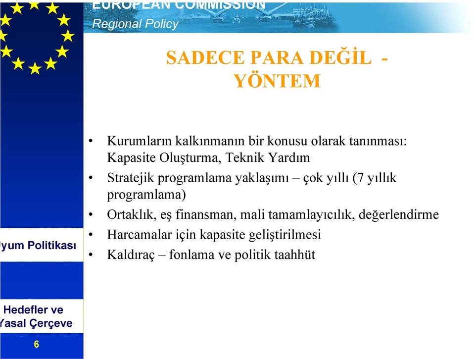 (7 yıllık programlama) Ortaklık, eş finansman, mali tamamlayıcılık, değerlendirme