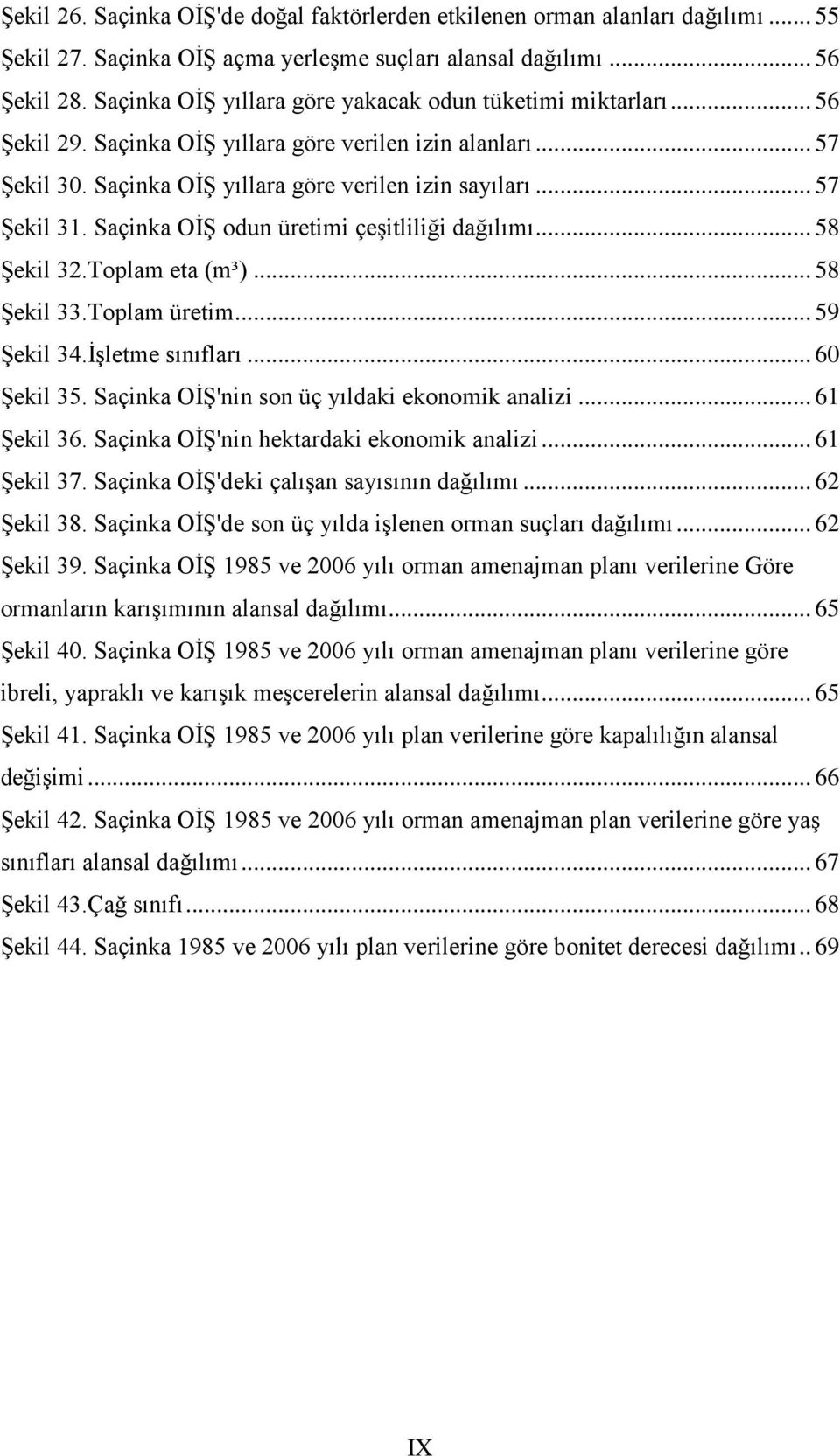 Saçinka OİŞ odun üretimi çeşitliliği dağılımı... 58 Şekil 32.Toplam eta (m³)... 58 Şekil 33.Toplam üretim... 59 Şekil 34.İşletme sınıfları... 60 Şekil 35.